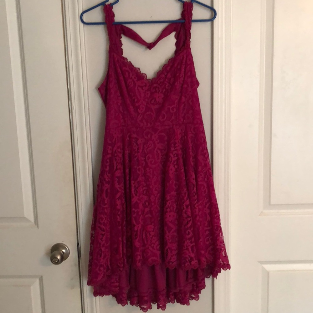 Hi-low open back formal dress