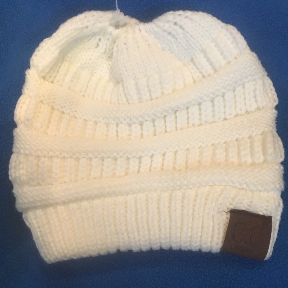 Kids messy bun beanies