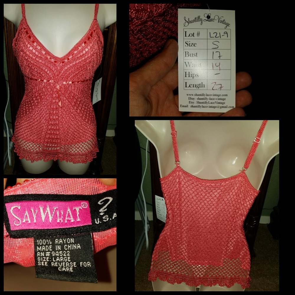 Say what crocheted top size small