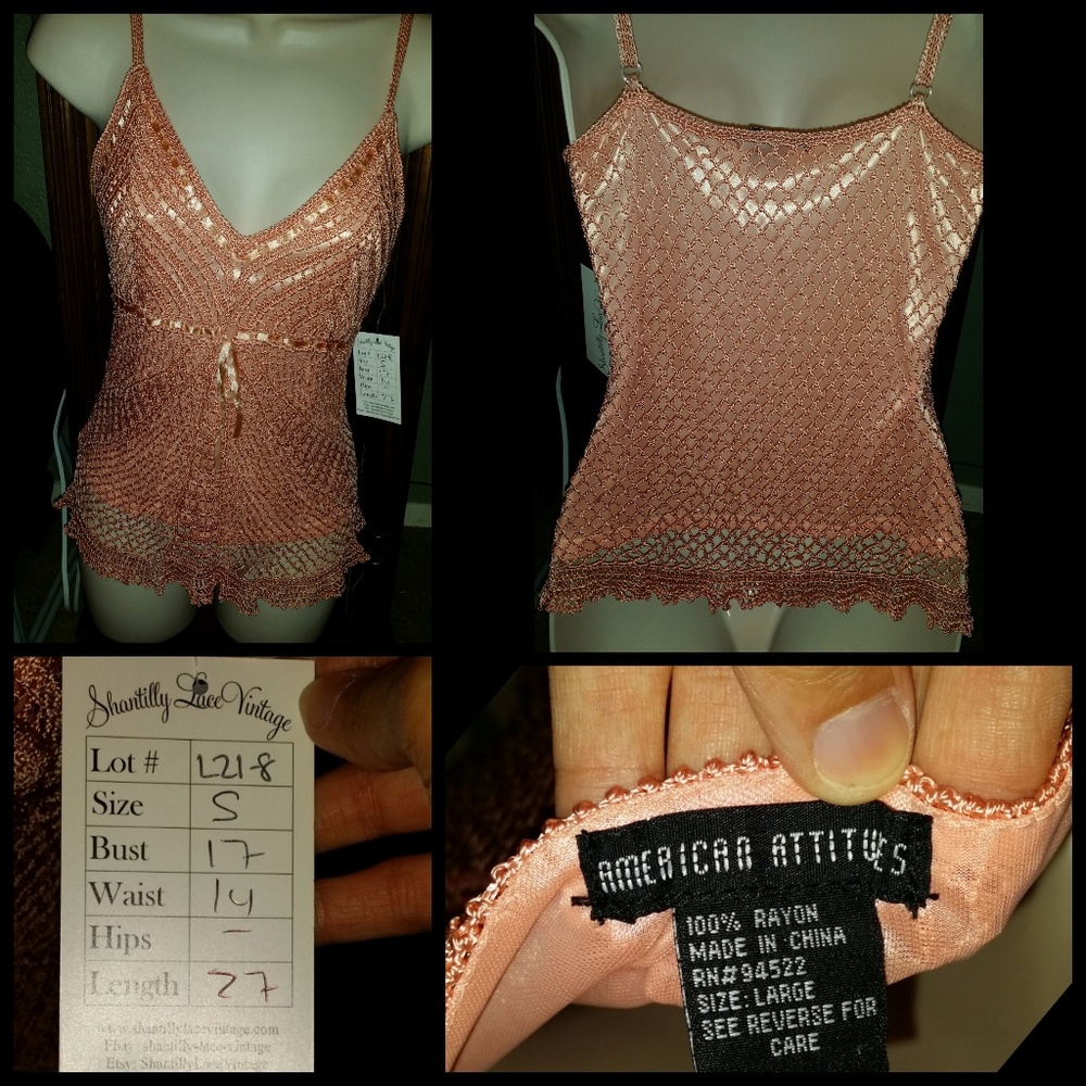 American Attitudes Crocheted top Juniors Small