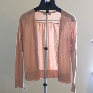 LOFT M Beige/Peach Cardigan