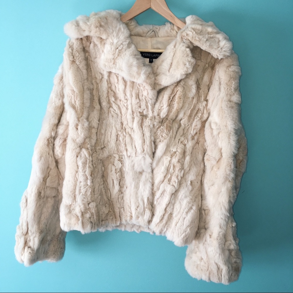 REAL RABBIT FUR COAT!!!