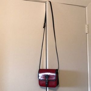 Blood-red leather mini bag from Florence