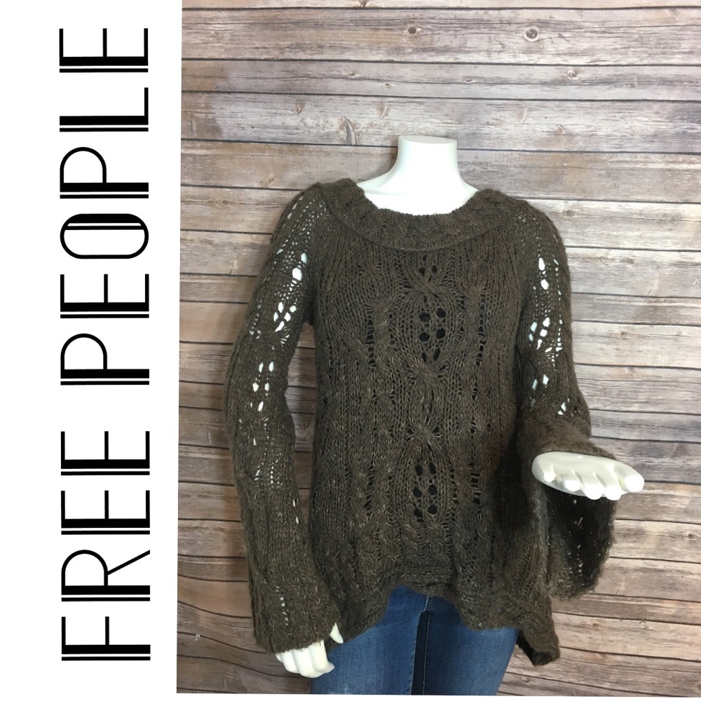 Free People oversized chunky Cable Knit Sweater