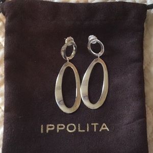Genuine Ippolita Glamazon silver earrings.