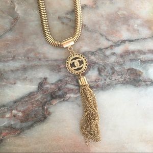 Gold Tassel Vintage Necklace