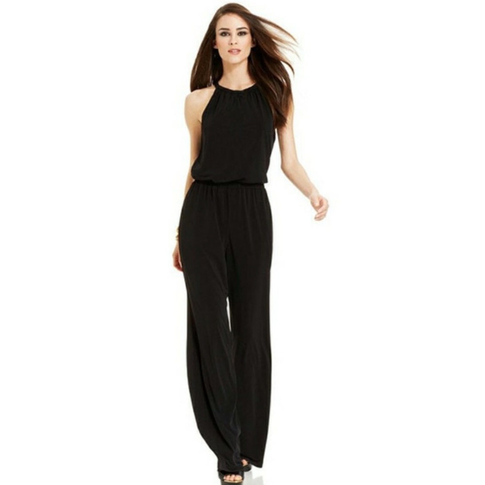 Black halter jumpsuit
