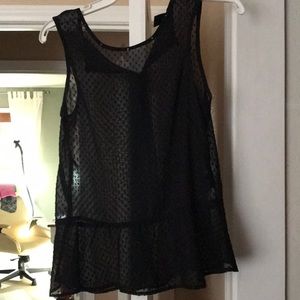 Sheer black blouse