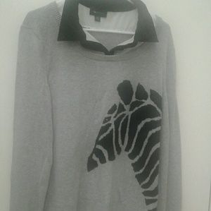 AB studio gray/black sweater