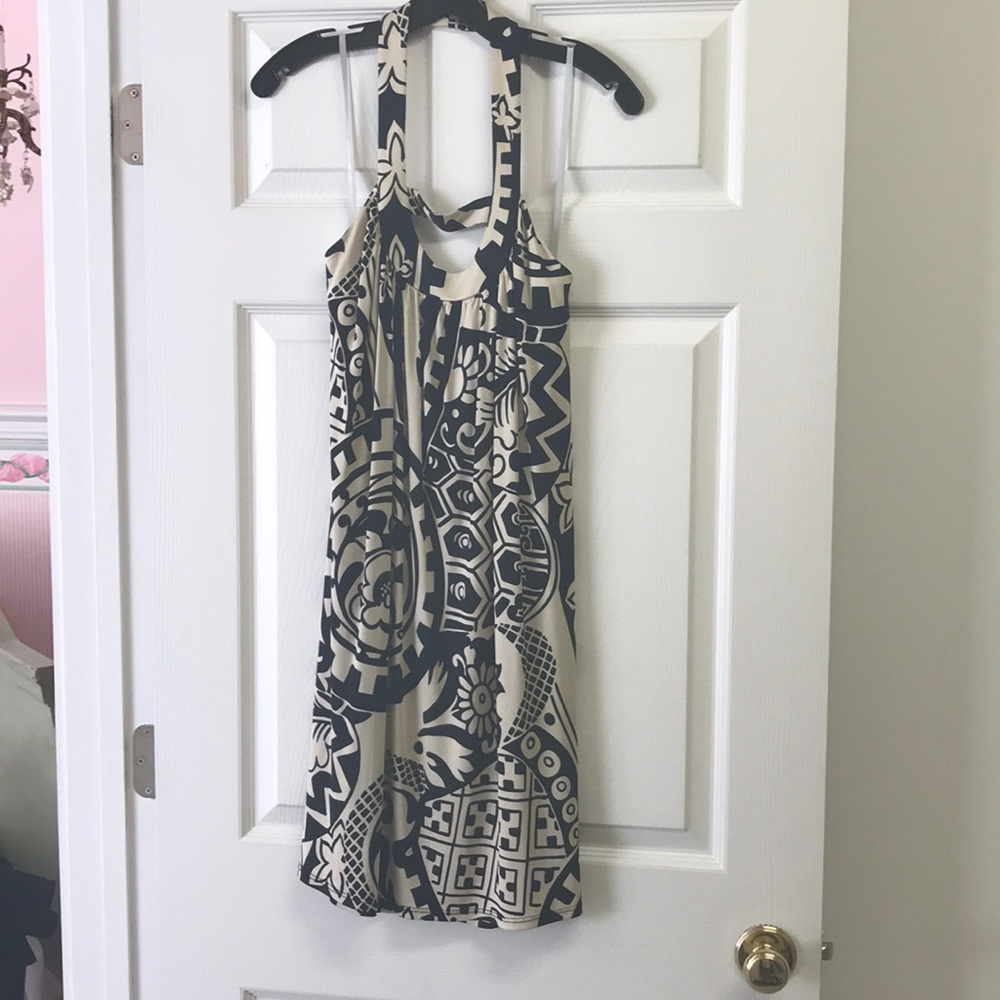 SILK printed halter dress