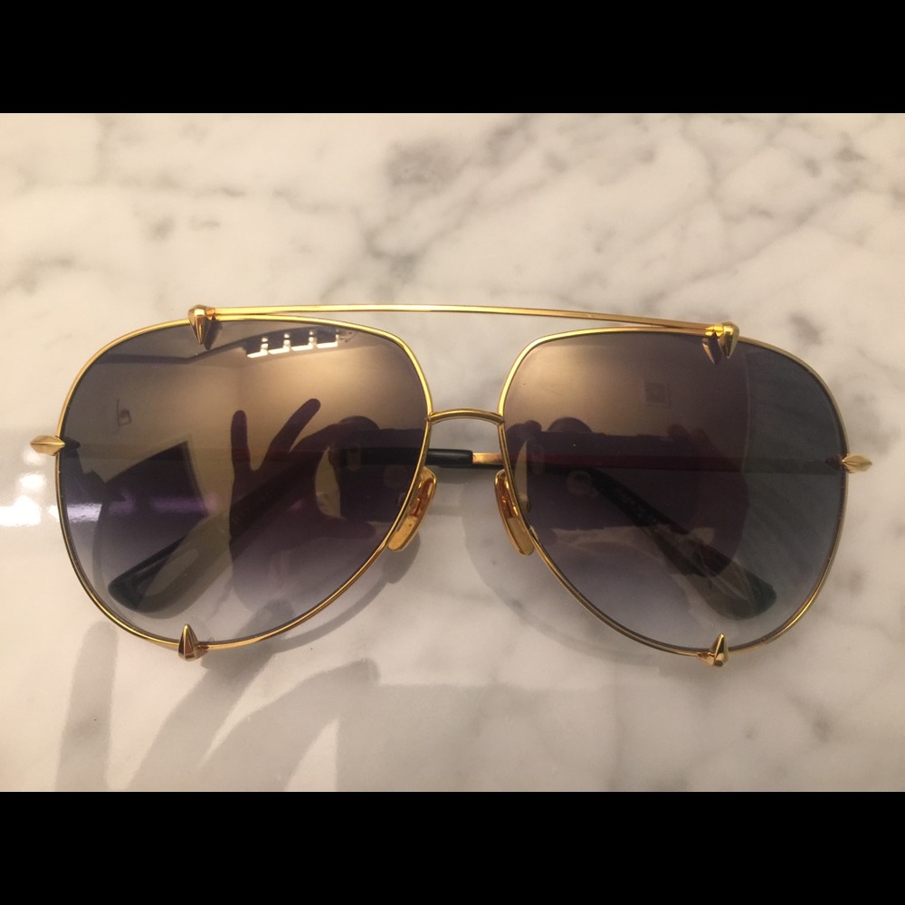 Dita Takin Aviator Sunglasses Gold
