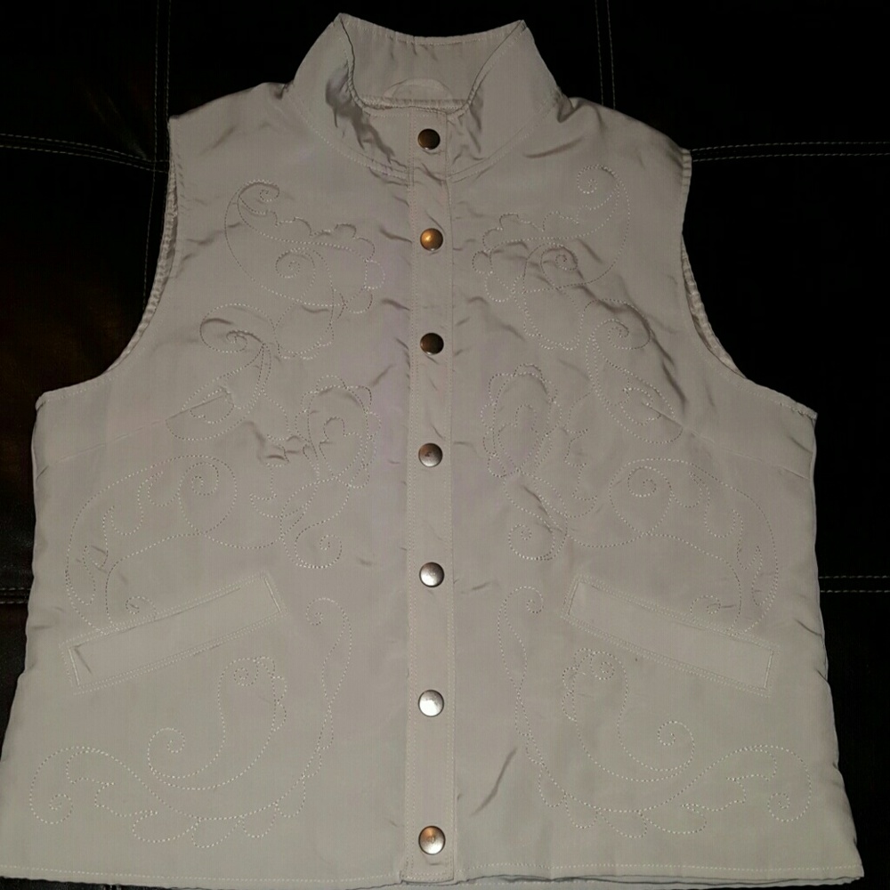 Mountain Lake Petite Large Vest Winter White