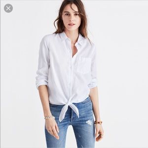 Made well button up classic white shirt