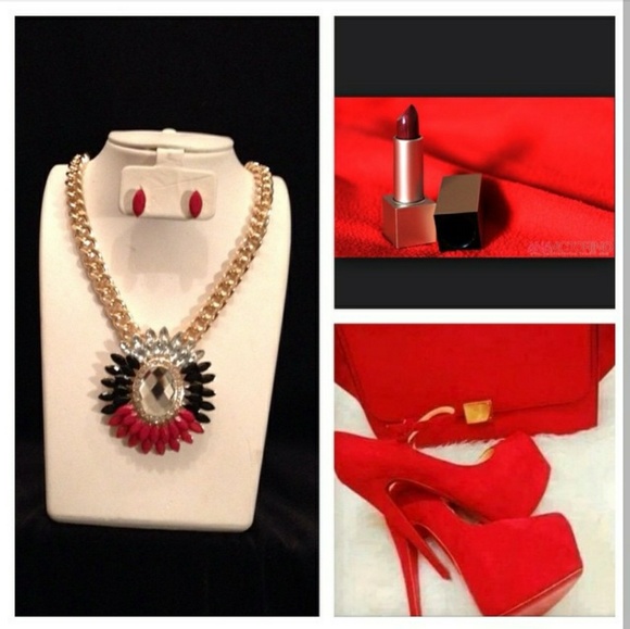 Tri Color Pendant Solid Link (Red) - Picture 2 of 3