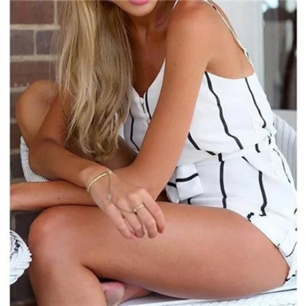 Zoey Stripes Romper - Picture 2 of 2