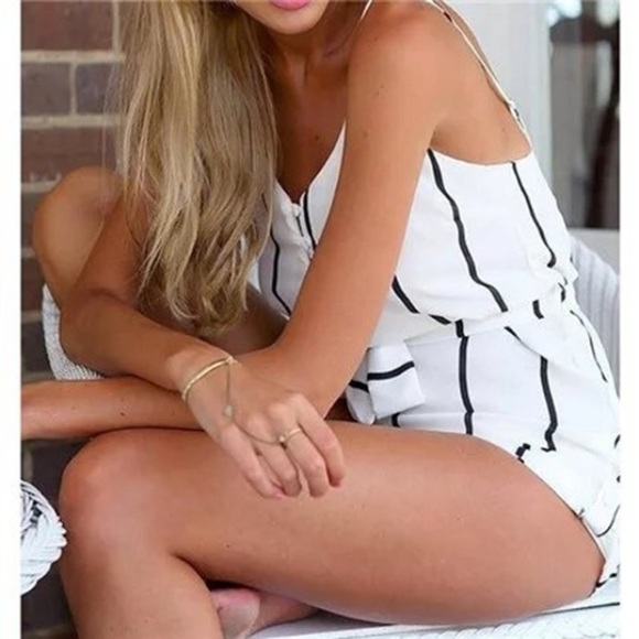 Zoey Stripes Romper - Picture 2 of 2