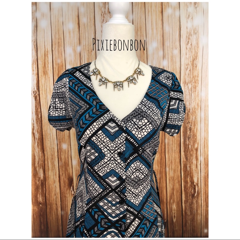 Fire Los Angeles Button Maxi Dress