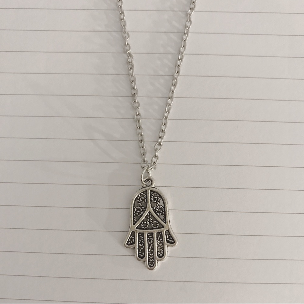 Silver Hamsa Necklace