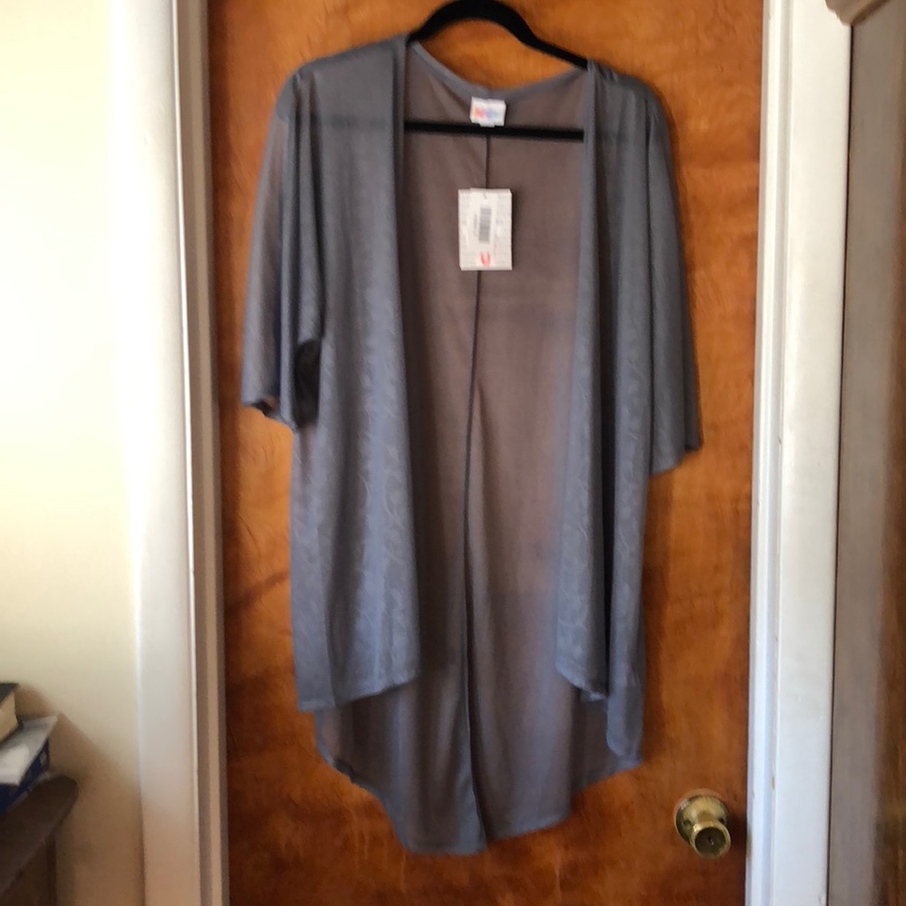 NWT dark gray sheer Lularoe Lindsay size small