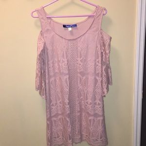 Cold shoulder lace dress