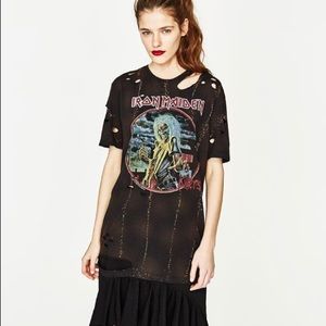 Zara Iron Maiden tee