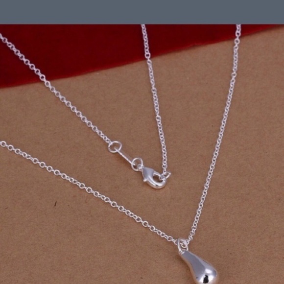 Water drop necklace bracelet ring and earrings - Picture 2 of 5