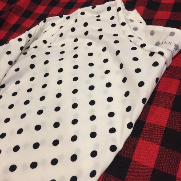Ann Taylor Polka Dot Long Sleeve Shirt Casual - Picture 8 of 8