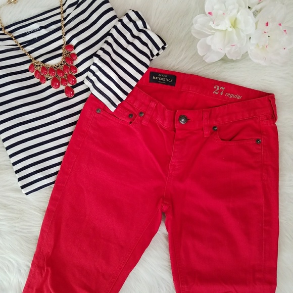 J. Crew Denim - J. Crew Matchstick Red Skinny Jeans