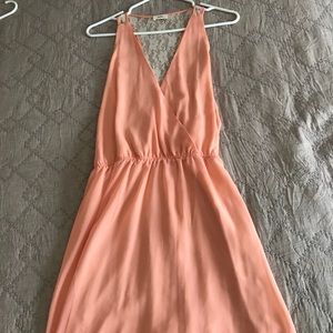 Coral pink semi-formal dress