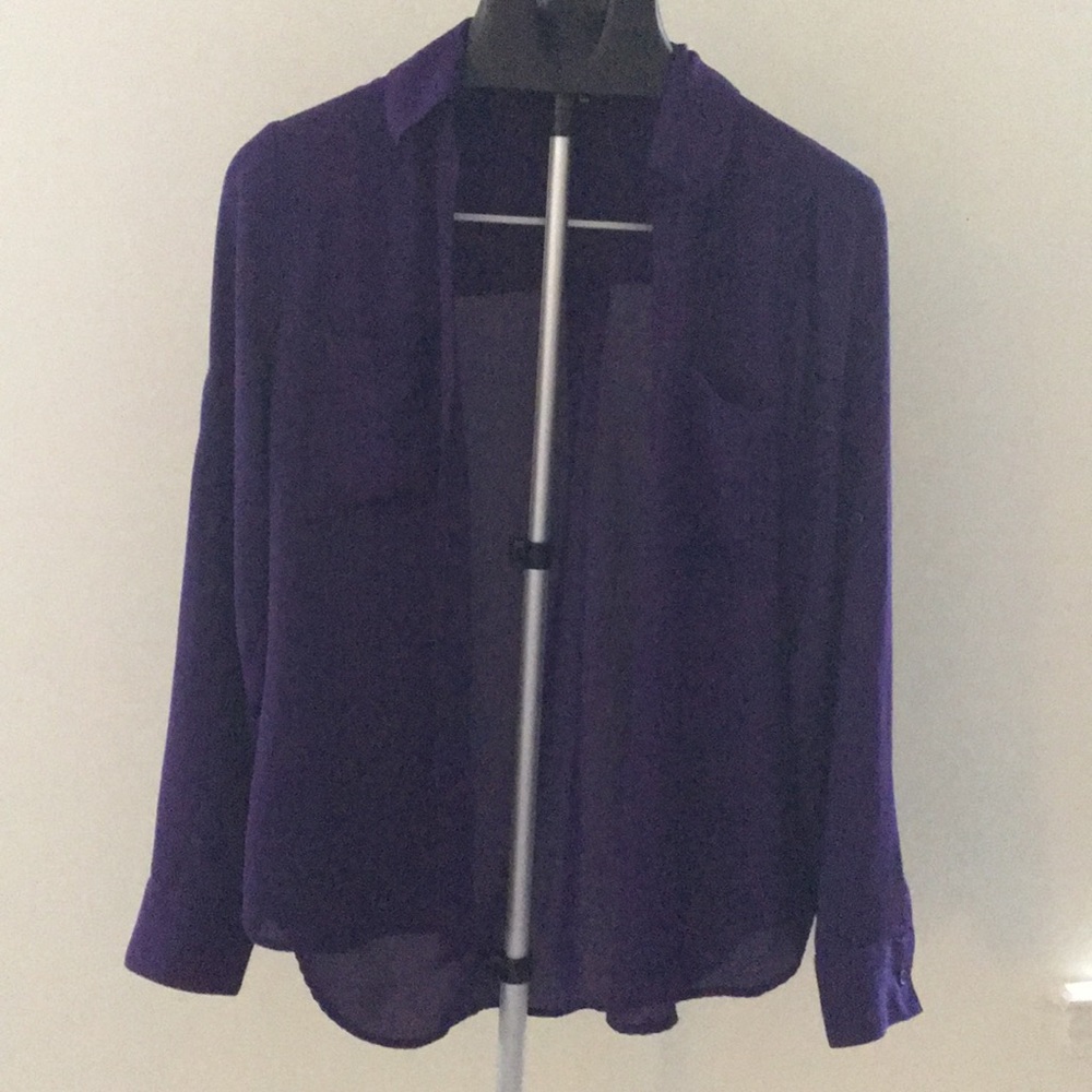 Express M Purple Portofino Blouse
