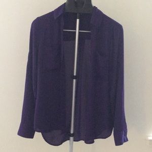 Express M Purple Portofino Blouse
