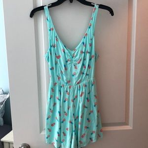 Blue Pineapple Print Romper