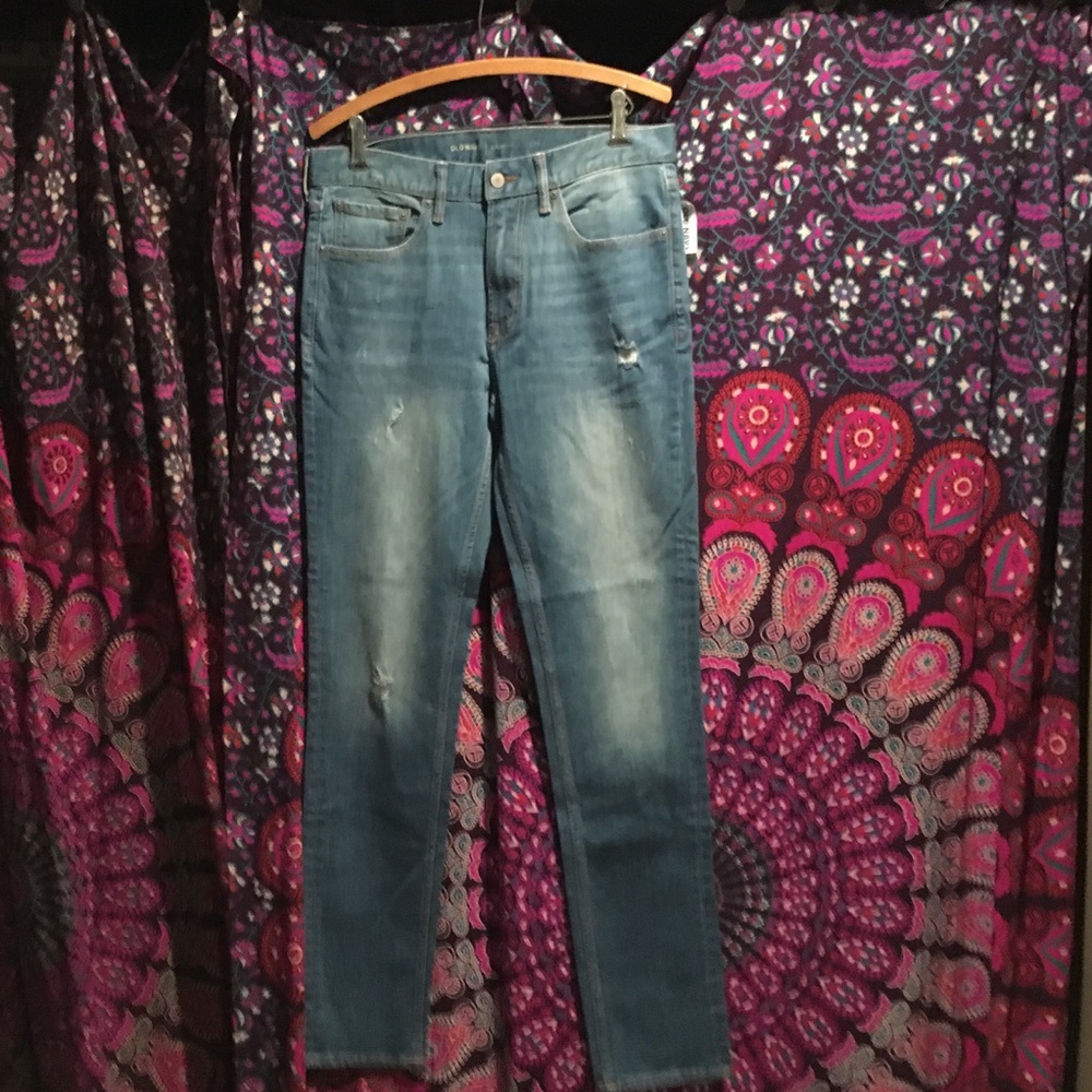 Old navy mens jeans built in flex distressed 30x34