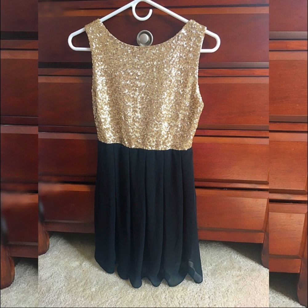 Gold sequence dress