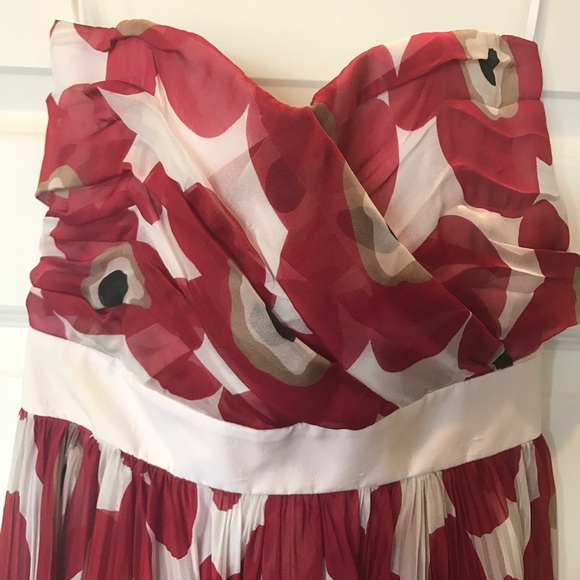 D&G silk bustier style strapless floral dress - Picture 2 of 8