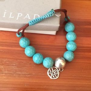 Silpada Silver and Turquoise Colored Bead Bracelet