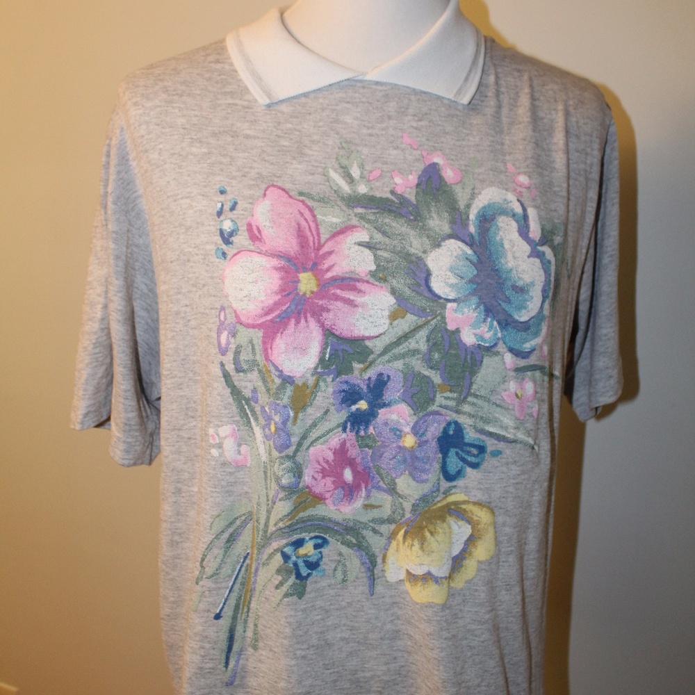 Vintage Peter Pan Collar Flower Shirt