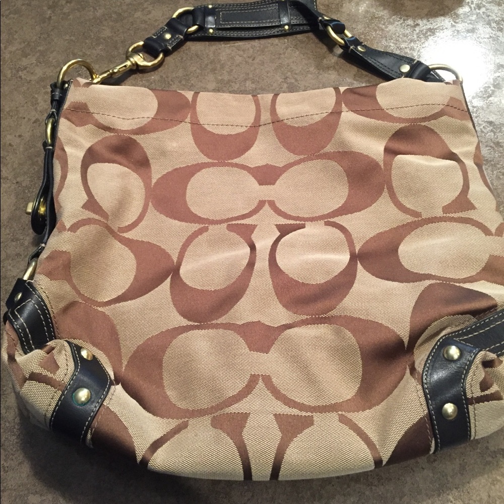 Coach Genuine Monogram Shoulder Tote