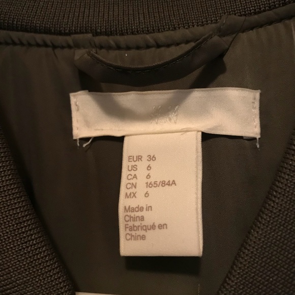 H&M Army Green Bomber Jacket - Picture 4 of 5