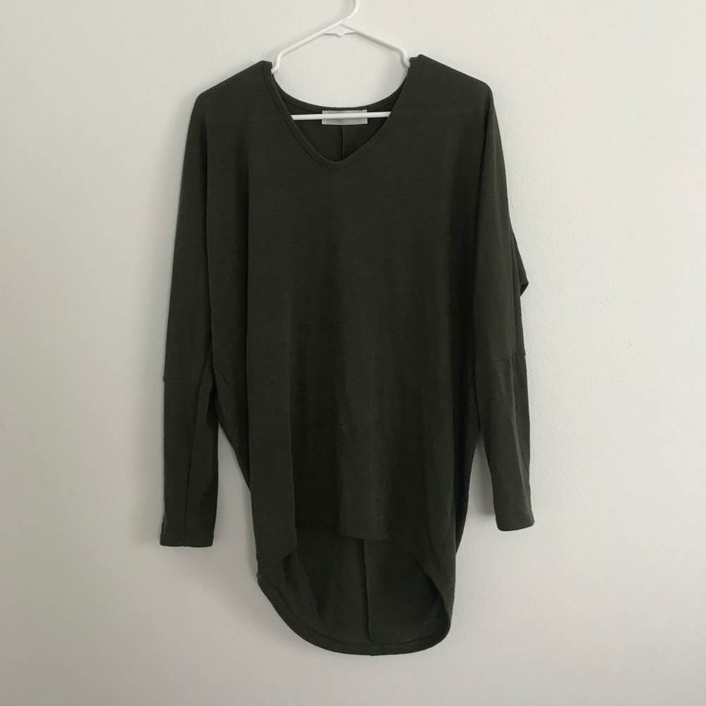 *SOLD* OLIVE GREEN TUNIC SWEATER