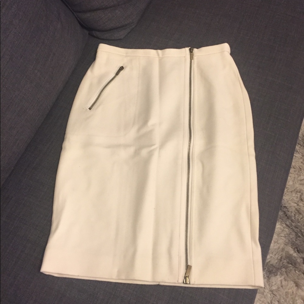 J. Crew Winter White Pencil Skirt