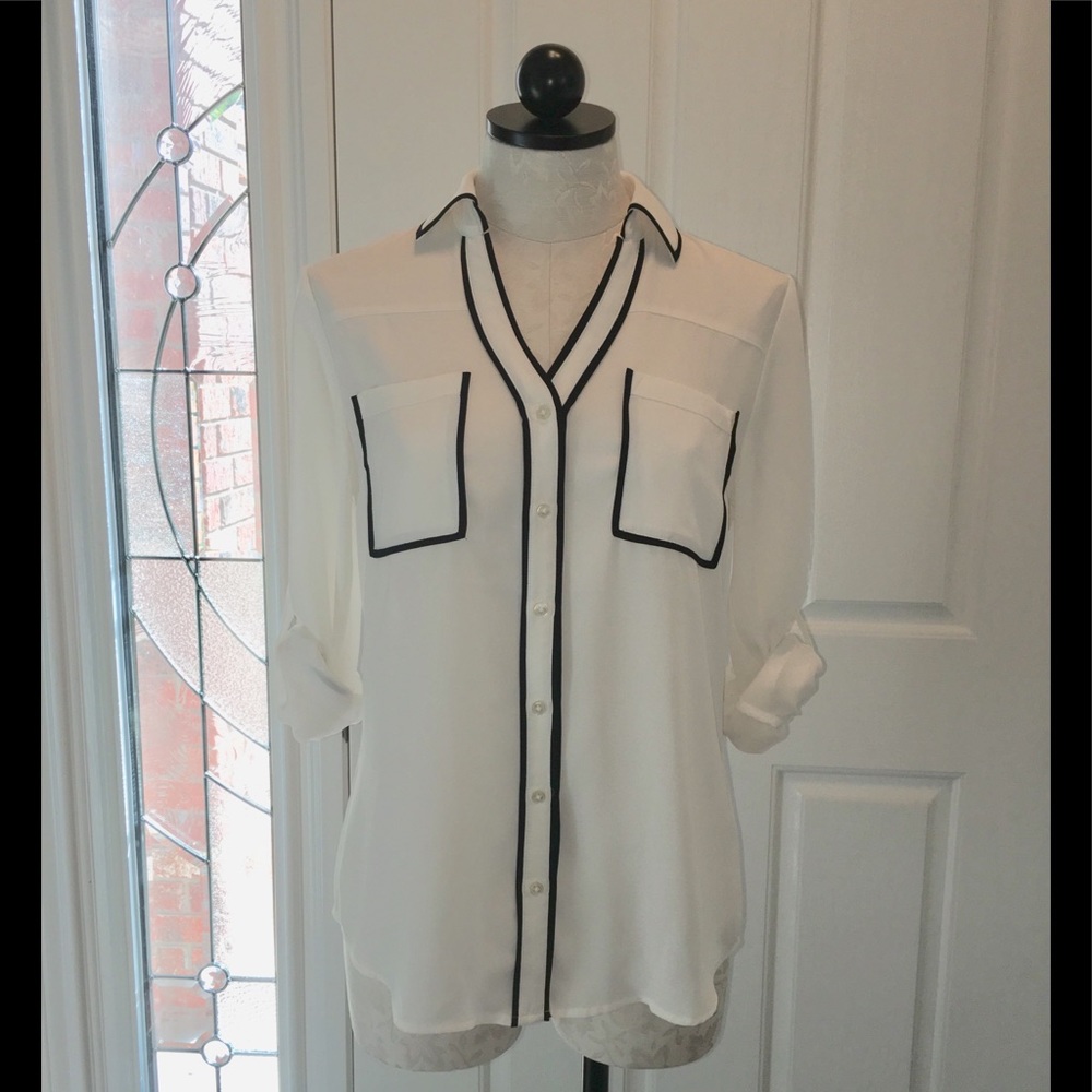 Express Contrast Piping Portofino Shirt