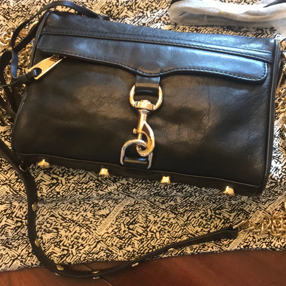 Rebecca Minkoff Black Gold Convertible Crossbody