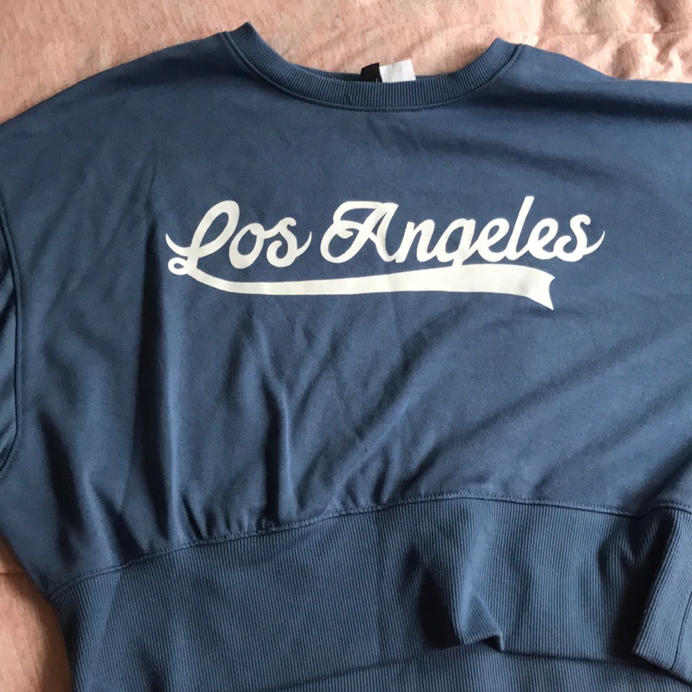 H&M Blue Los Angeles crop sweatshirt!