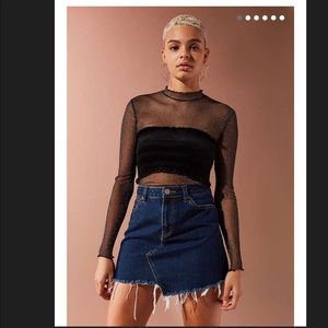 UrbanOutfitters Smocked Velvet Tube Top