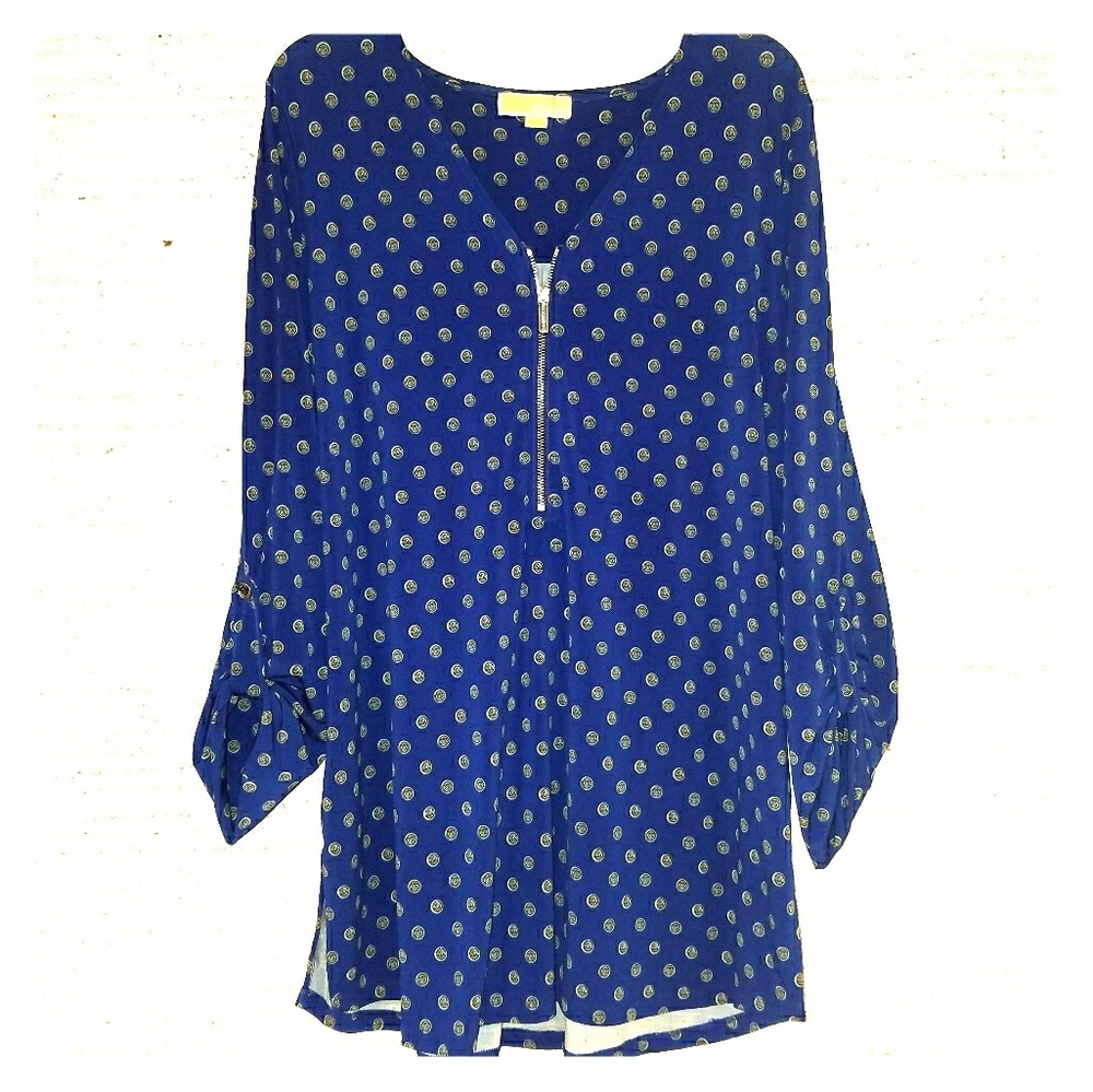 Michael Kors 3/4 sleeve MK Print Top