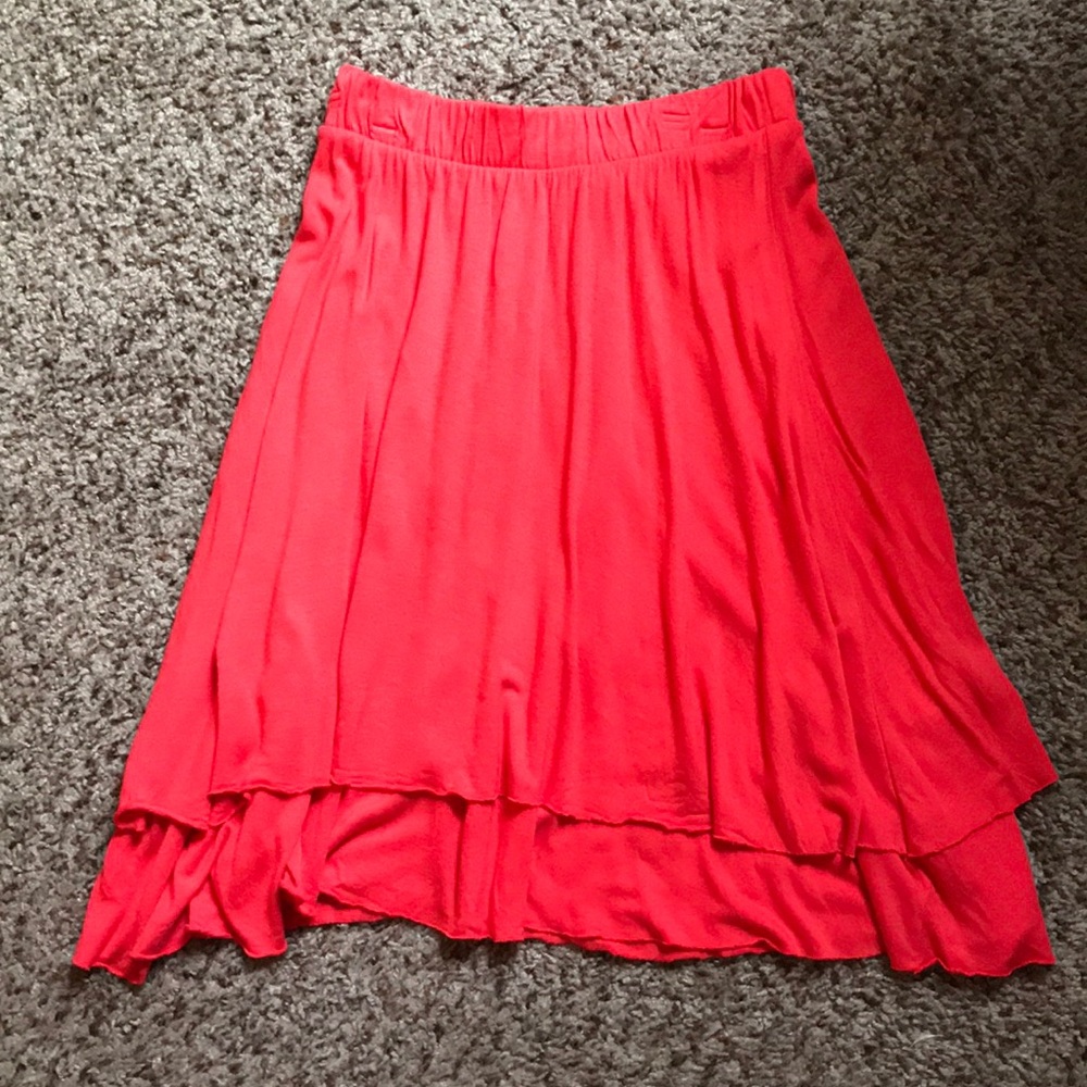 Red Cotton Skirt