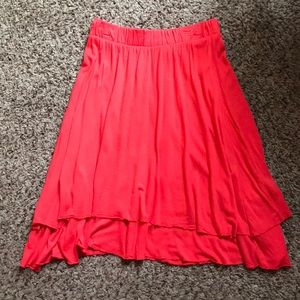 Red Cotton Skirt