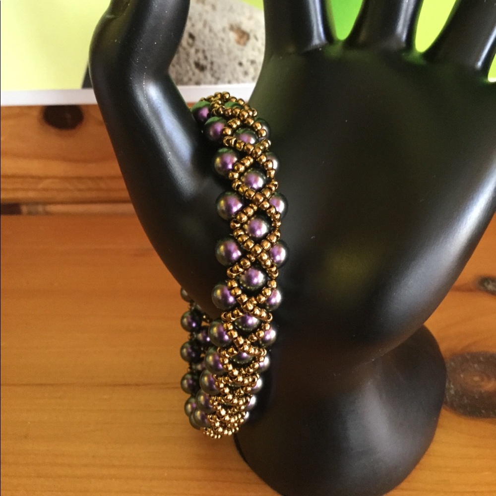 Swarovski Crystal Pearl Beaded Bracelet B3 - Picture 1 of 5