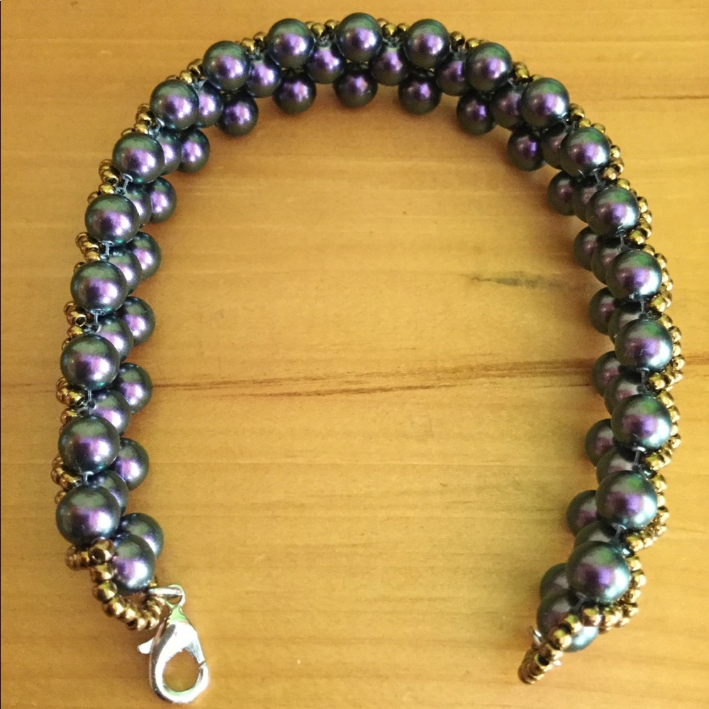 Swarovski Crystal Pearl Beaded Bracelet B3 - Picture 4 of 5